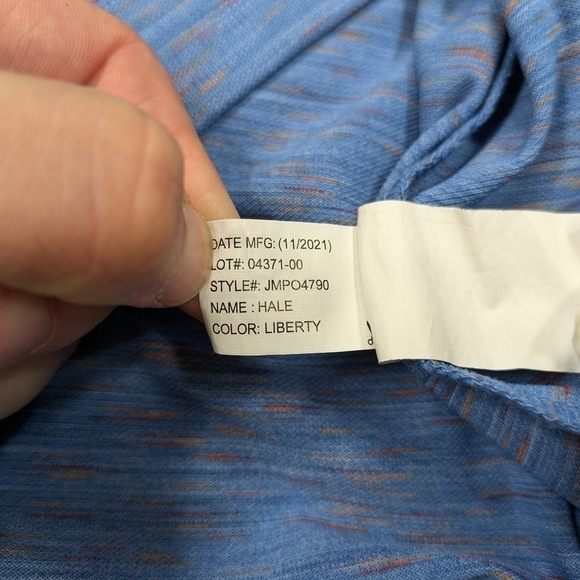 Johnnie-O Shirt Men's M Blue Liberty Multi Hale Polo Polyester Golf Casual - Picture 6 of 7